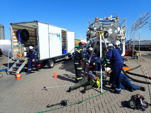 Montage stopper met takel