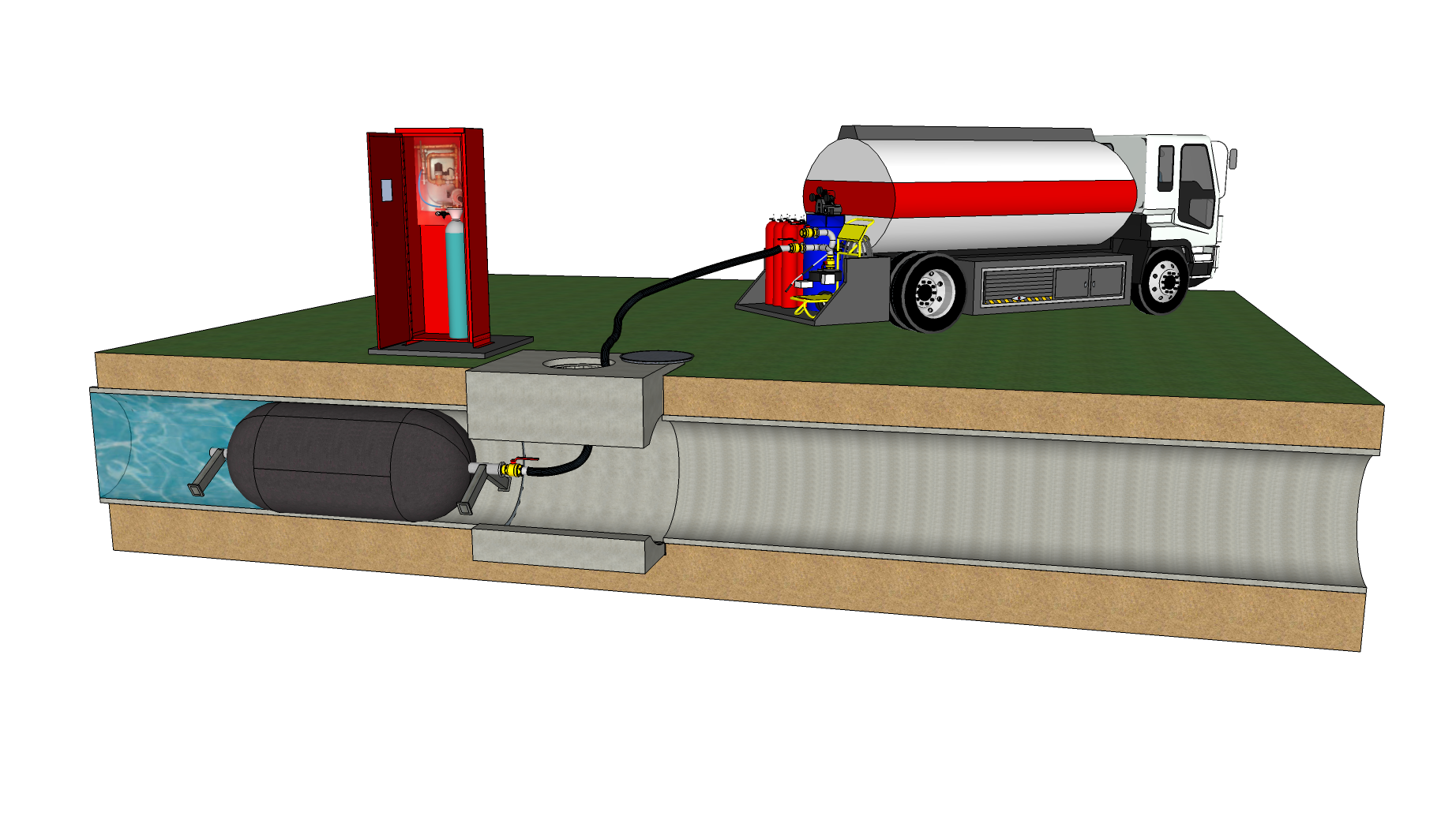 OFR application drawing with Vacuumtruck