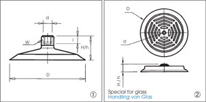 Flat Cups with stops and conn 30