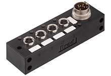 MPIS Nano Change (M8) Passive Junction Box Top Mount, 4 Ports