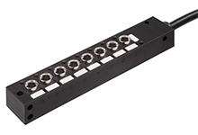 MPIS Nano Change (M8) Passive Junction Box, Top Mount, 8 Ports