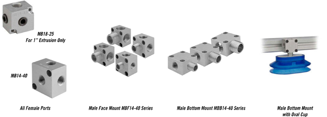 Vacuum cup mount manifold 67